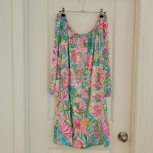 Lana off the shoulder skort romper